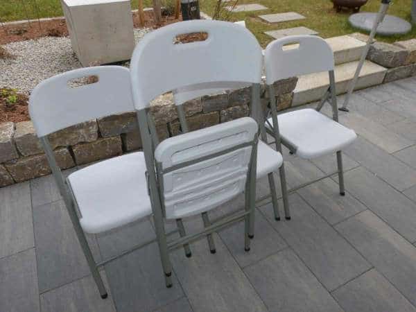 Stabile Klappstühle mit Stahluntergestell 4er Pack