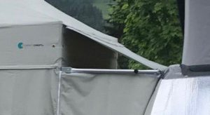 Anbindung Faltpavillon Vorzelt an Camper